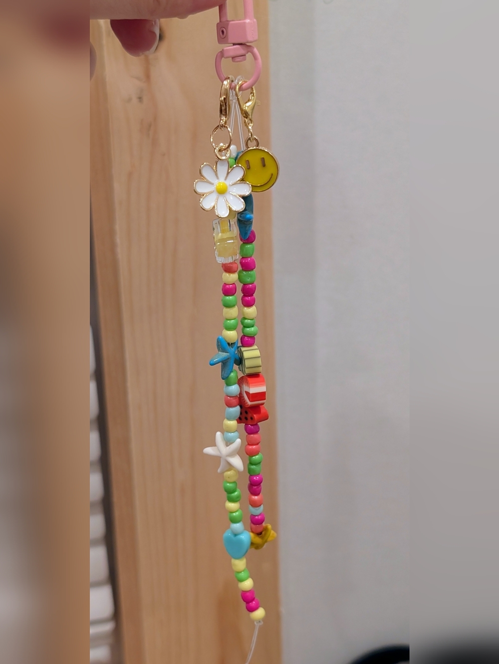 Colorful Beaded Keychain Bag Charm - Picture 3 of 3